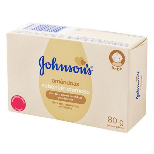 Sabonete Barra Baby Óleo De Amêndoas 80G Johnsons
