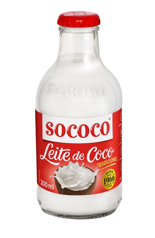 Leite De Coco Tradicional Vidro 200Ml Sococo