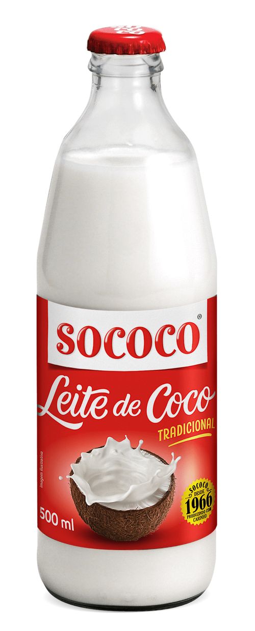 Leite De Coco Tradicional Vidro 500Ml Sococo