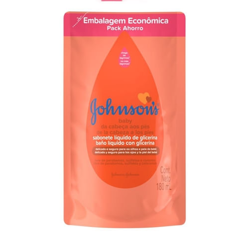Sabonete Líquido Baby Cabeça Aos Pés Refil 180Ml Johnsons