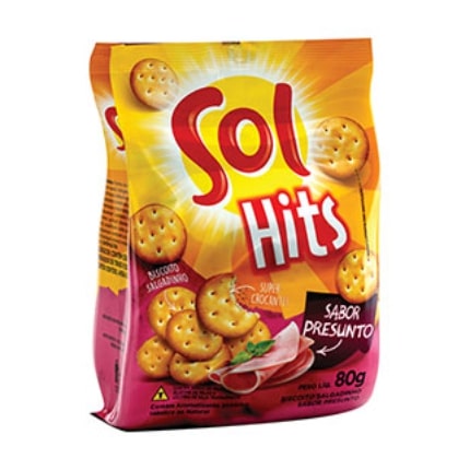 Biscoito De Presunto Sol Hits 80G
