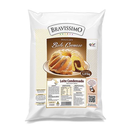 Mistura De Bolo Cremoso Bravíssimo Leite Condensado 5,01Kg