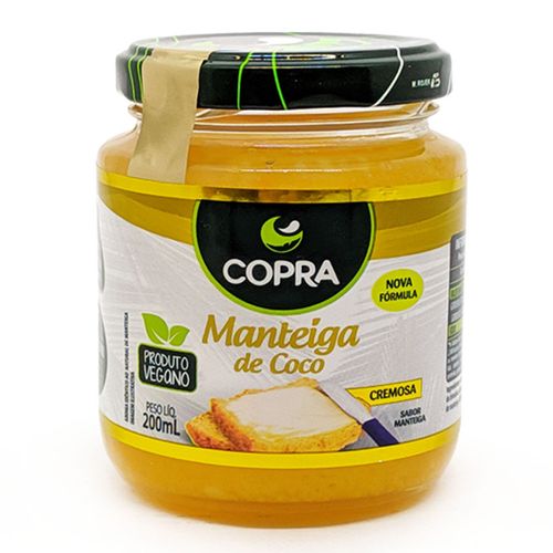 Manteiga De Coco Cremosa 200Ml Copra