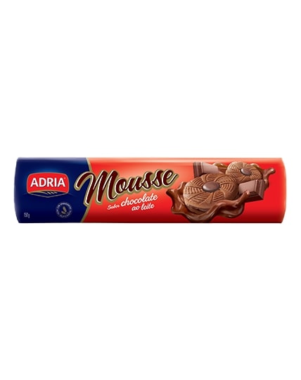 Biscoito Recheado Mousse Chocolate Ao Leite 130g Adria