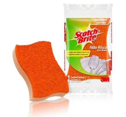 Esponja Cozinha Não Risca 1 Und - Laranja - Scotch-Brite