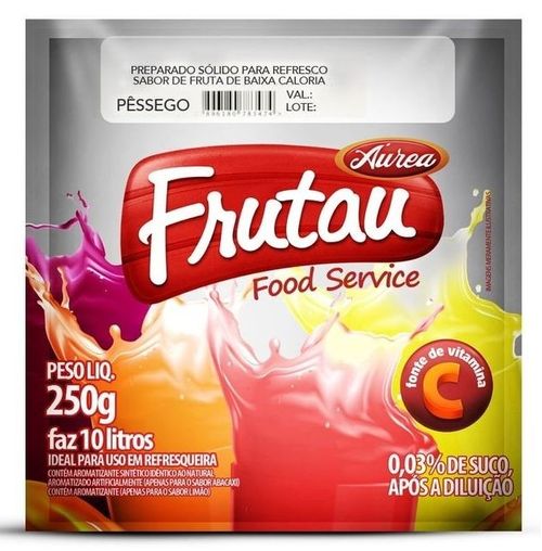 Refresco Em Pó Sabor Pêssego Frutau 200g
