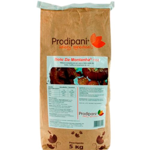 Mistura De Bolo Da Montanha Noz 5kg Prodipani