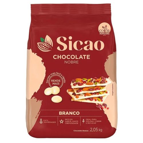 Chocolate Gotas Nobre Branco 2,05Kg Sicao