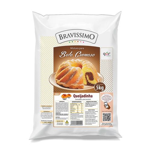 Mistura De Bolo Bravíssimo Cremoso Queijadinha 5,01Kg