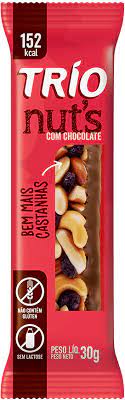 Trio Nuts Amêndoas/ Castanha de Cajú e Chocolate - 25g
