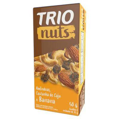 Trio Nuts Amêndoas/ Castanha de Cajú e Banana Pacote com 2 - 25g