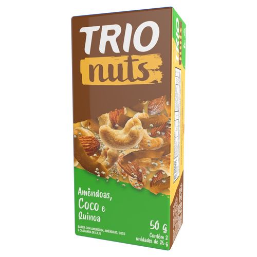 Trio Nuts Amêndoa/ Coco e Quinoa Pacote 2 - 25g