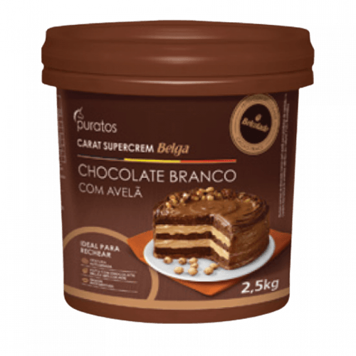 Supercrem Chocolate Branco C/ Avelã Carat 2,5kg Puratos