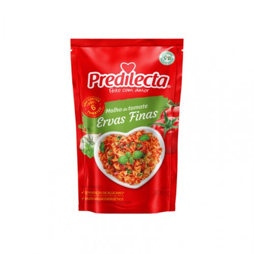 Molho De Tomate Ervas Finas Stand Up 300g Predilecta