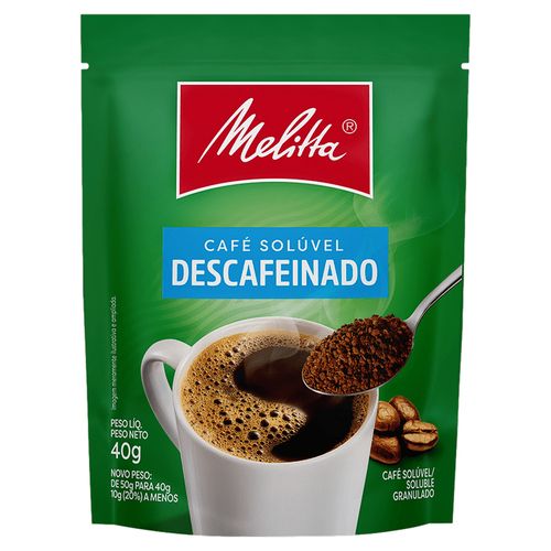 Café Solúvel Descafeínado Sachê Melitta 40G