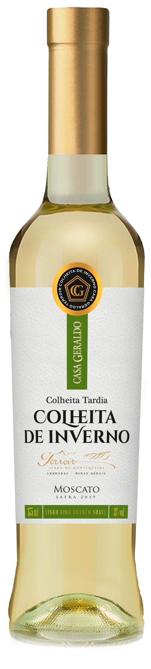 Vinho Branco Suave Moscato Colheita Tardia Terroir Casa Geraldo 375ml Brasil