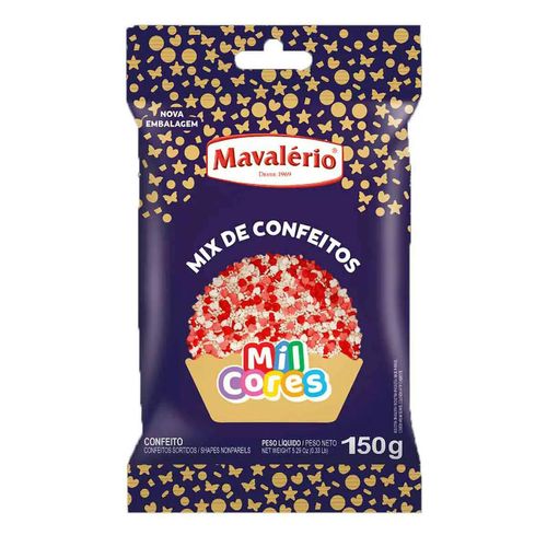 Mix De Confeitos Rosa Mil Cores 150g Mavalério