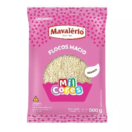 Flocos Macio Branco Mil Cores 500G Mavalério