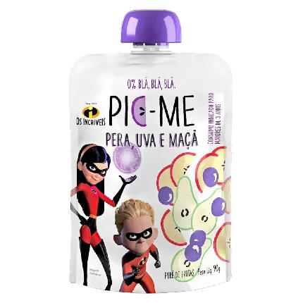 Purê De Frutas Pera Uva E Maçã Pic Me Disney 90G Globalbev