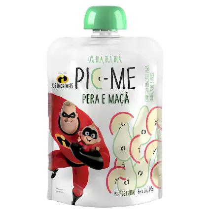 Purê De Frutas Pera E Maçã Pic Me Disney 90g Globalbev