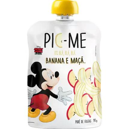 Purê De Frutas Banana E Maçã Pic Me Disney 90g Globalbev