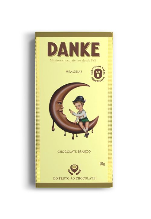 Barra De Chocolate Branco 90g Danke