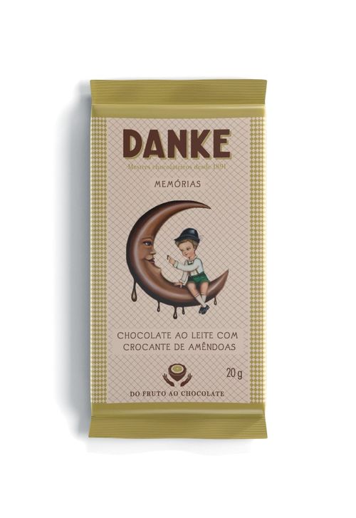 Barrinha De Chocolate Com Amendoas 20g Danke