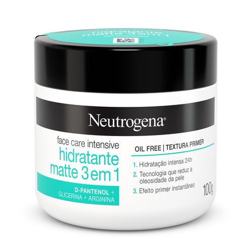 Neutrogena Face Care Intensive Hidratante Matte 3 Em 1 100g
