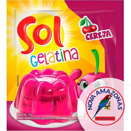 Gelatina De Cereja Sol 25G