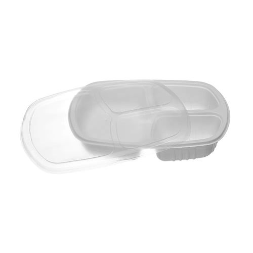 Embalagem G330 Br Bandeja Refeição 3 Divisórias Conjunto C/ 100 Galvanotek