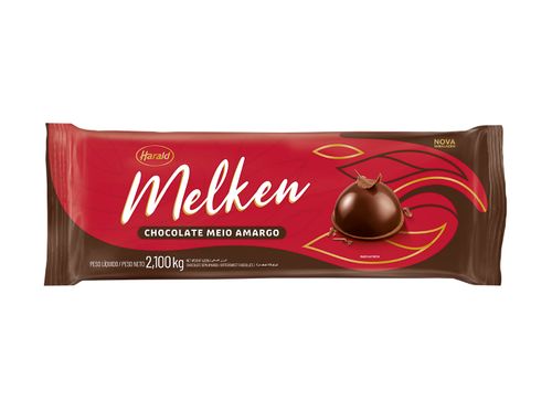 Chocolate Meio Amargo Barra 2,1Kg Melken