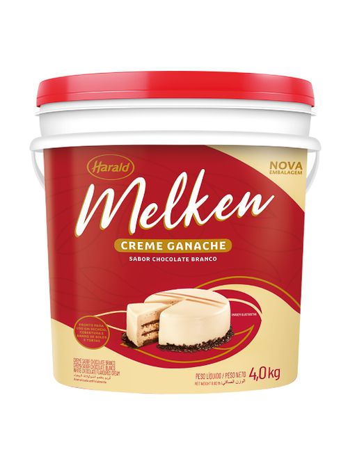 Creme Ganache Chocolate Branco 4Kg Melken