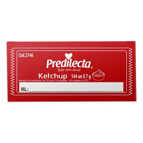 Sachê De Ketchup 144 Unidades 7G Predilecta
