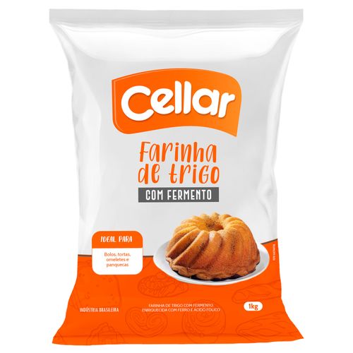 Farinha De Trigo Com Fermento 1Kg Cellar