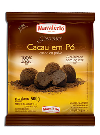 Cacau Em Pó 100% Alcalinizado 500G  Mavalério