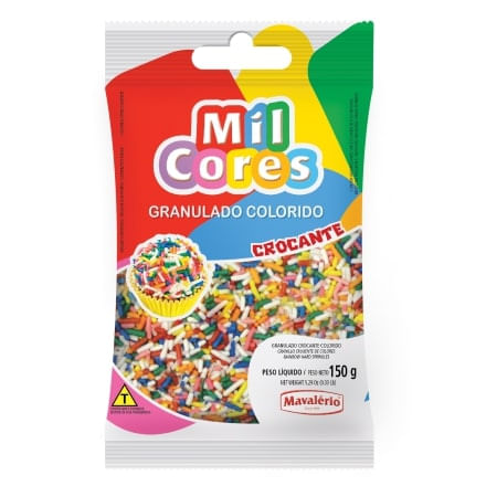 Granulado Crocante Colorido Mil Cores 150G Mavalério
