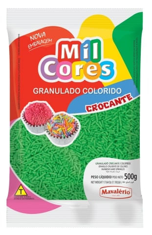 Granulado Crocante Verde Mil Cores 500G Mavalério