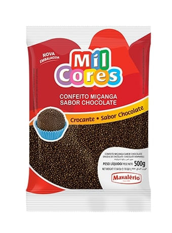 Confeito Miçanga Brigadeiro Mil Cores 500G Mavalério