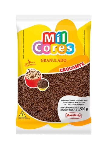 Granulado Crocante Chocolate Mil Cores 500G Mavalério