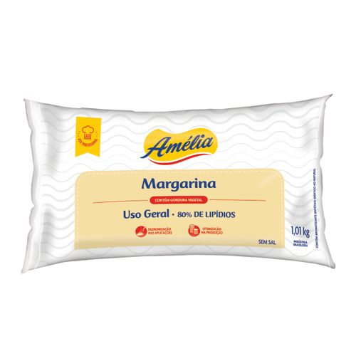 Margarina Amélia Uso Geral Sem Sal 1,01Kg Vigor