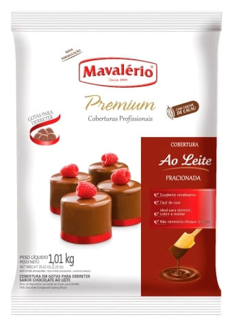 Cobertura Premium Ao Leite Moeda 1,01Kg Mavalério