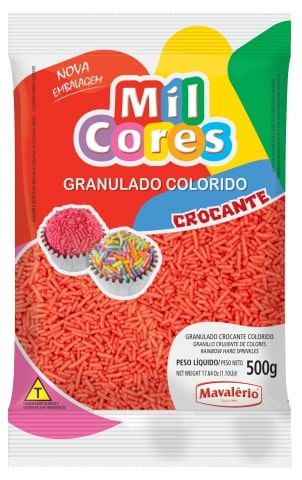 Granulado Crocante Vermelho Mil Cores 500G Mavalério
