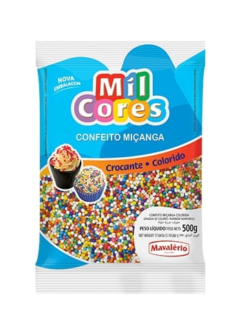 Confeito Miçanga Color Nº0 Mil Cores 500G Mavalério