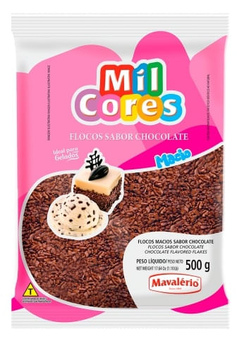 Granulado Macio Em Flocos Chocolate 500G Mavalério