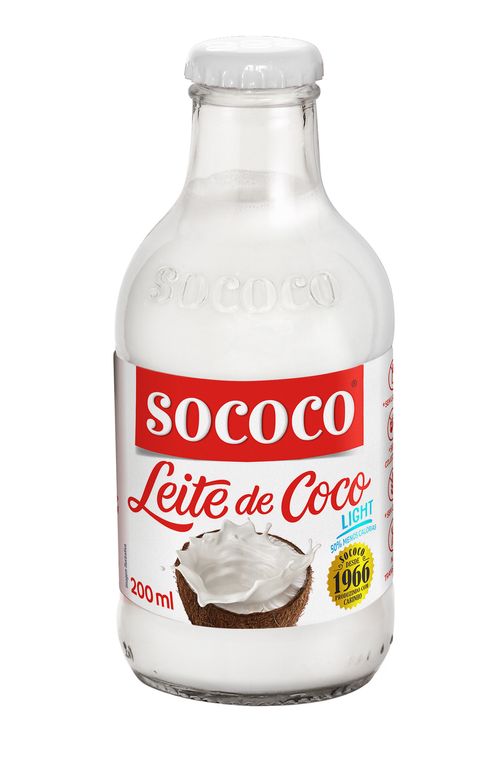 Leite De Coco Light Vidro 200Ml Sococo