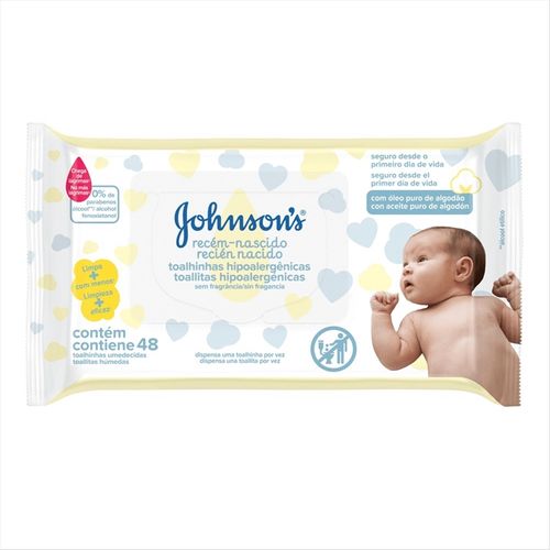 Lenços Umedecidos Baby Recém Nascido Johnsons