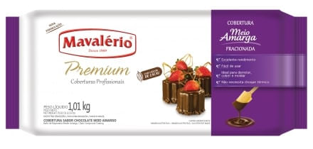 Cobertura Premium Meio Amarga 1,01Kg Mavalério