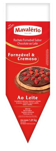 Recheio Forneável Chocolate Ao Leite Bisnaga Mavalério 1,01Kg