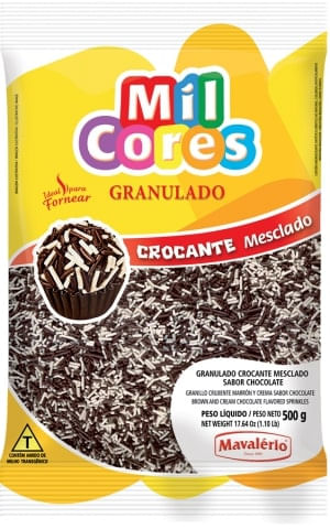 Granulado Crocante Mil Cores Mescla 500G Mavalério