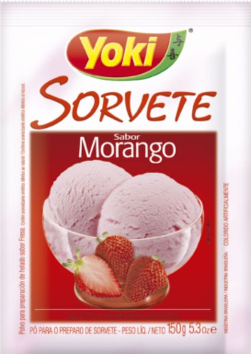 Pó para Sorvete Yoki Morango 150g